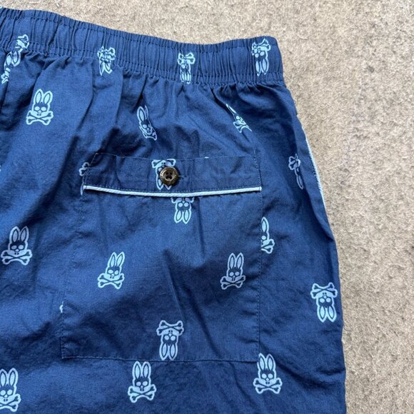 Psycho Bunny Pajama Bottoms Men M Blue All Over Print AOP 31" - Picture 7 of 16